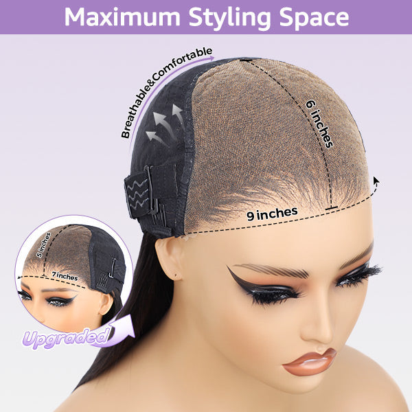 Water Wave Wear Go Wig Pre-cut 7x5 HD Lace Bleached Knots Wig With Pre-plucked Hairline