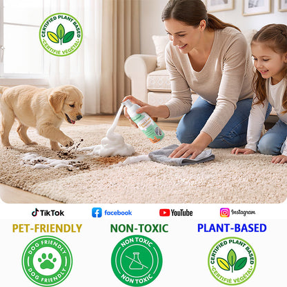 🔥100ml Extra-Large🔥 Waterless Carpet Cleaner Foam – Powerful Deep Stain Removal for Rugs & Upholstery, with Cleaning Towel