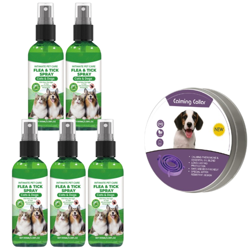 🥳2026 HOT SALE🥳💞50K+ SOLD!🍃🐾 50% OFF! Natural Flea & Tick Spray – Peppermint & tea tree oil, safe for cats & dogs. Soothes itchy skin, no harsh chemicals. Just spray & go. A gentle pest solution. 🌿✨