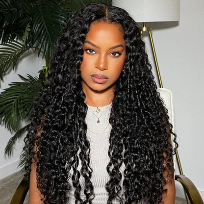 Water Wave Wear Go Wig Pre-cut 7x5 HD Lace Bleached Knots Wig With Pre-plucked Hairline