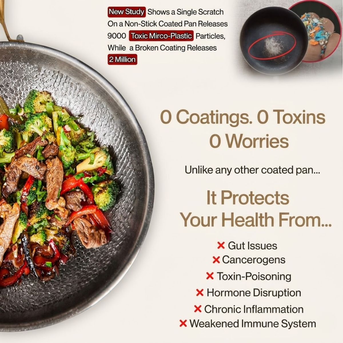Pure Titanium Classic and Wok Pan (4 Piece)