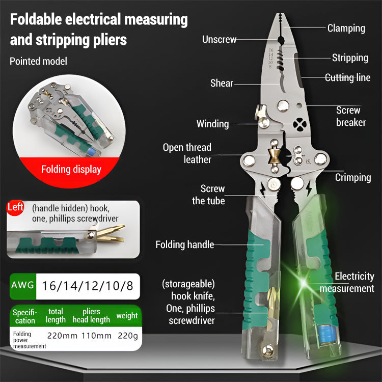 💯 Father’s Day Flash Sale – 50% OFF! ⚡ Smart Anti‑Shock Multifunctional Wire Stripper & Safety Tester