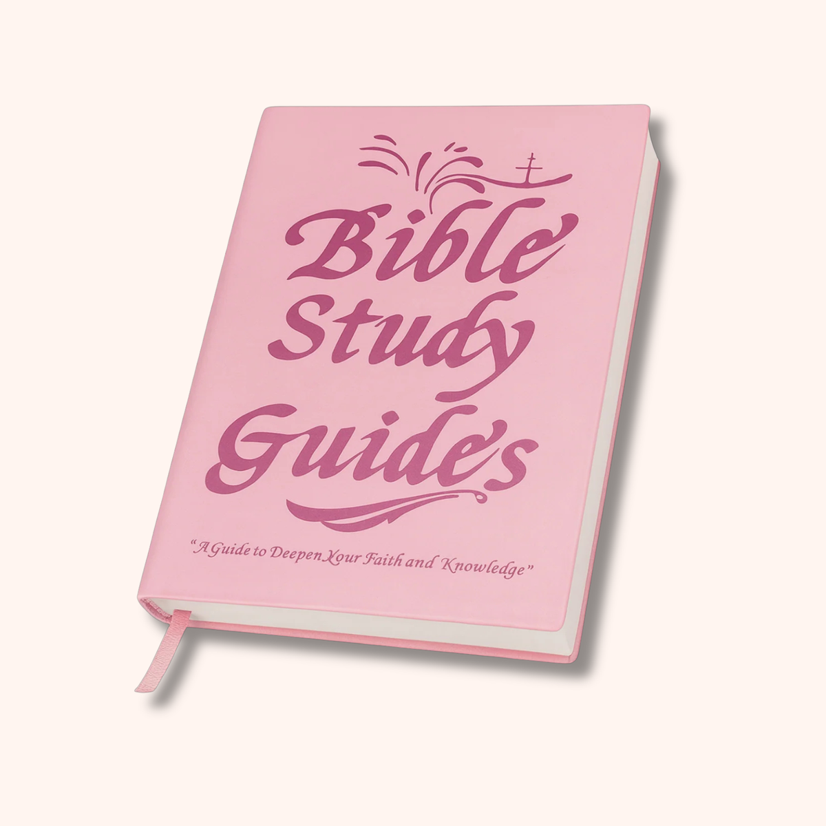 Bible study guide in pink cover