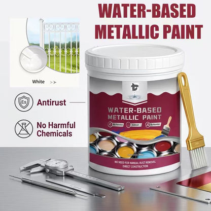 ⏳Time-Limited Special⏰Rust Converter Metallic Paint – One coat stops rust, no sanding, no fumes. Dries to a sleek metal finish🛡️