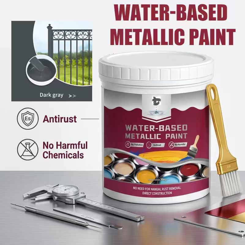 ⏳Time-Limited Special⏰Rust Converter Metallic Paint – One coat stops rust, no sanding, no fumes. Dries to a sleek metal finish🛡️