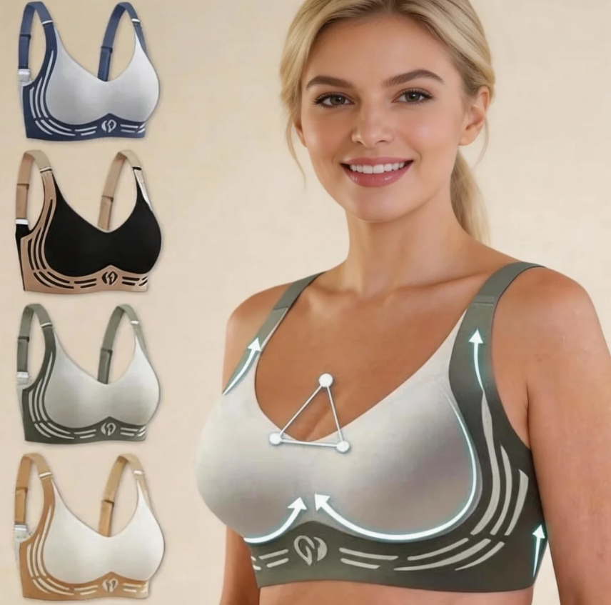 Anti-Sagging Support Shockproof Sports Fixed Cup Bra For Women