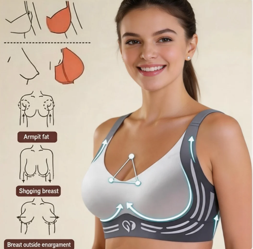 Anti-Sagging Support Shockproof Sports Fixed Cup Bra For Women