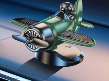 🔥Solar powered airplane shaped car ornaments