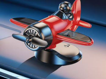 🔥Solar powered airplane shaped car ornaments