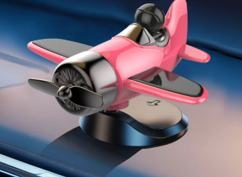 🔥Solar powered airplane shaped car ornaments
