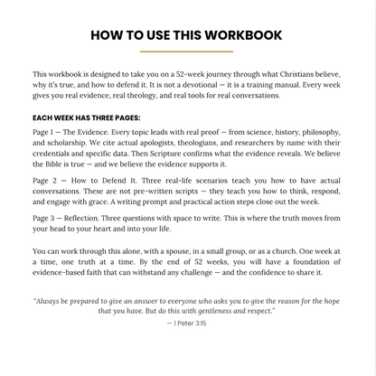 Systematic Theology: 52 Week Workbook for Adults