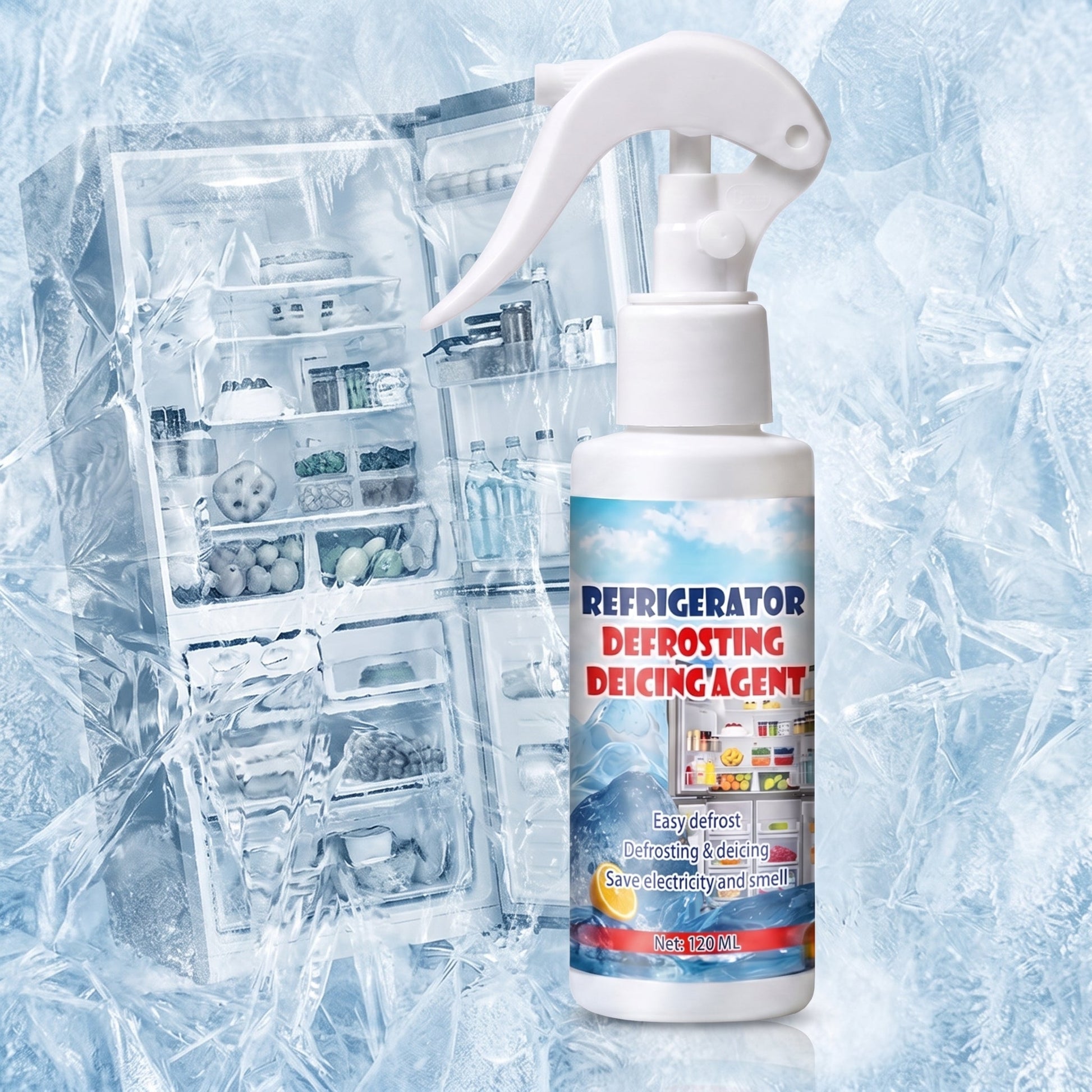 ⚡SUPER PRICE🧊Defrost spray for fridge and freezer🎁 (free scraper included)