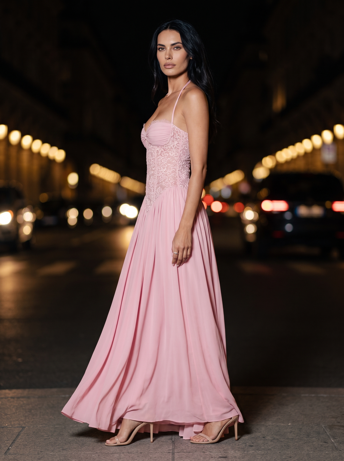 Aubrey Maxi Dress Pink side