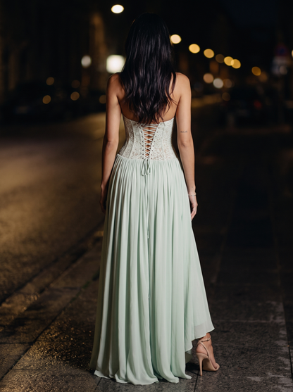 Aubrey Maxi Dress Mint back