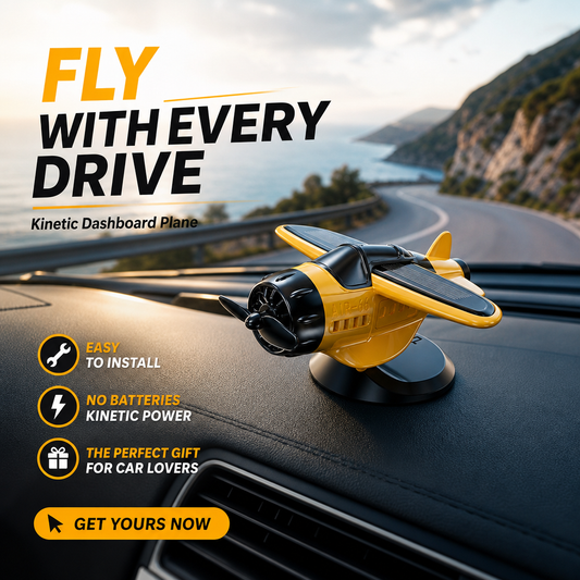 🔥Solar powered airplane shaped car ornaments