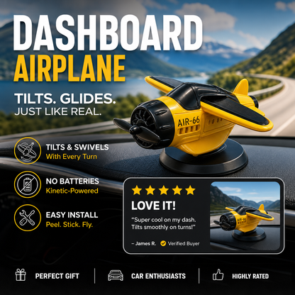 🔥Solar powered airplane shaped car ornaments