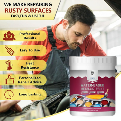 ⏳Time-Limited Special⏰Rust Converter Metallic Paint – One coat stops rust, no sanding, no fumes. Dries to a sleek metal finish🛡️