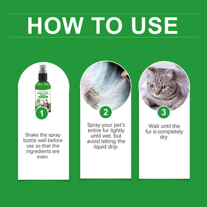 🥳2026 HOT SALE🥳💞50K+ SOLD!🍃🐾 50% OFF! Natural Flea & Tick Spray – Peppermint & tea tree oil, safe for cats & dogs. Soothes itchy skin, no harsh chemicals. Just spray & go. A gentle pest solution. 🌿✨
