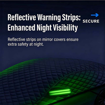 Thick partial car cover for sun and snow protection