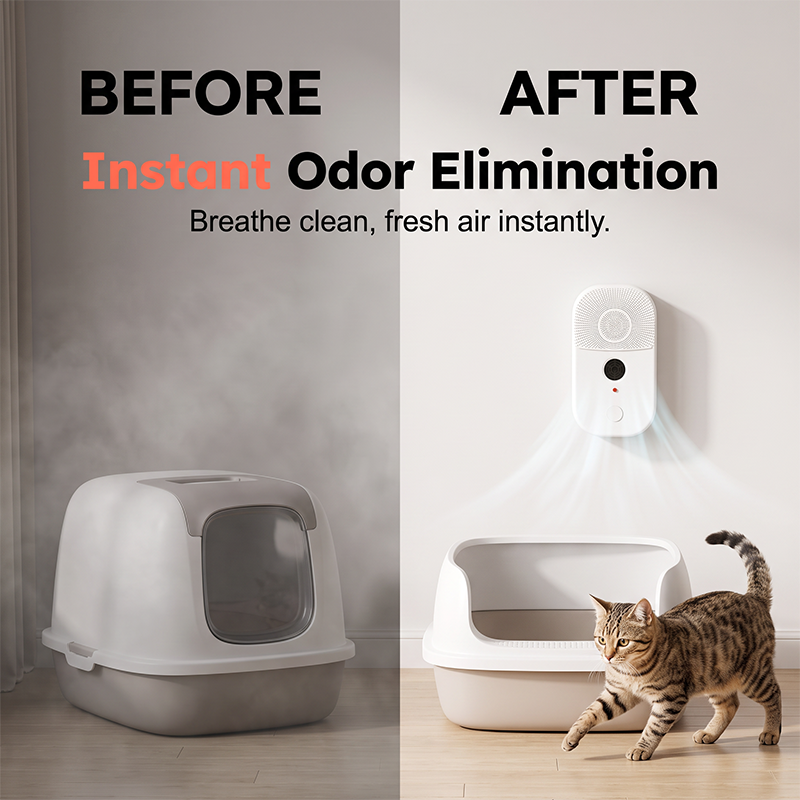 2-in-1 Pet Air Purifier & Ultrasonic Mite Repellent Device