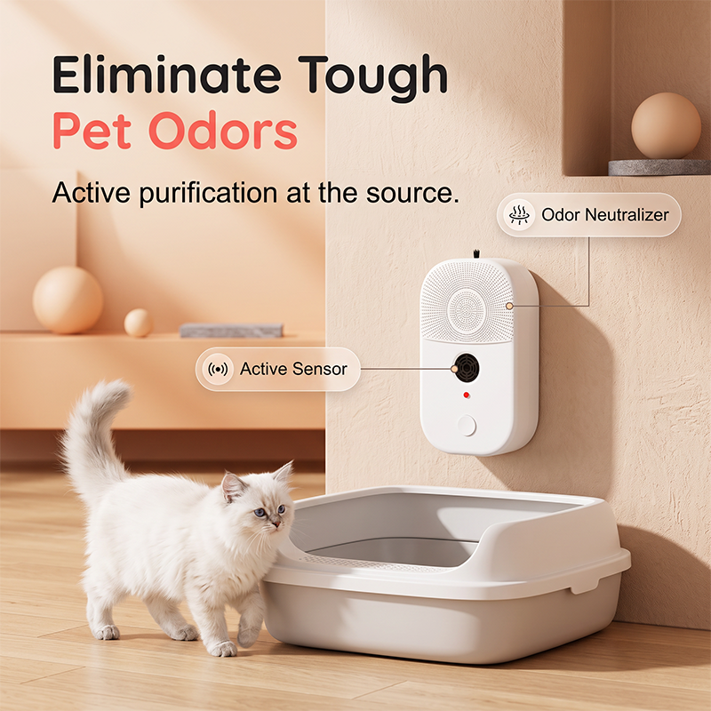 2-in-1 Pet Air Purifier & Ultrasonic Mite Repellent Device
