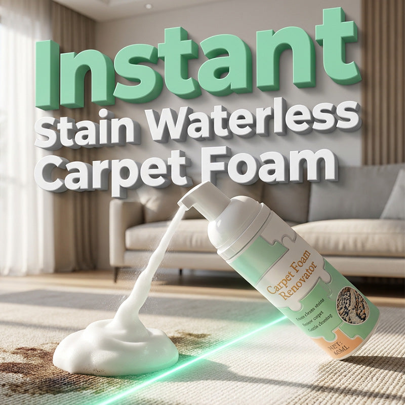 🔥100ml Extra-Large🔥 Waterless Carpet Cleaner Foam – Powerful Deep Stain Removal for Rugs & Upholstery, with Cleaning Towel