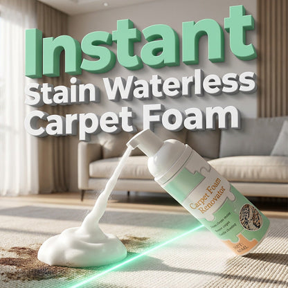 🔥100ml Extra-Large🔥 Waterless Carpet Cleaner Foam – Powerful Deep Stain Removal for Rugs & Upholstery, with Cleaning Towel
