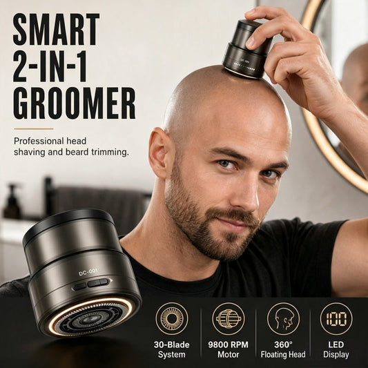 2-in-1 Smart Head Shaver & Beard Trimmer