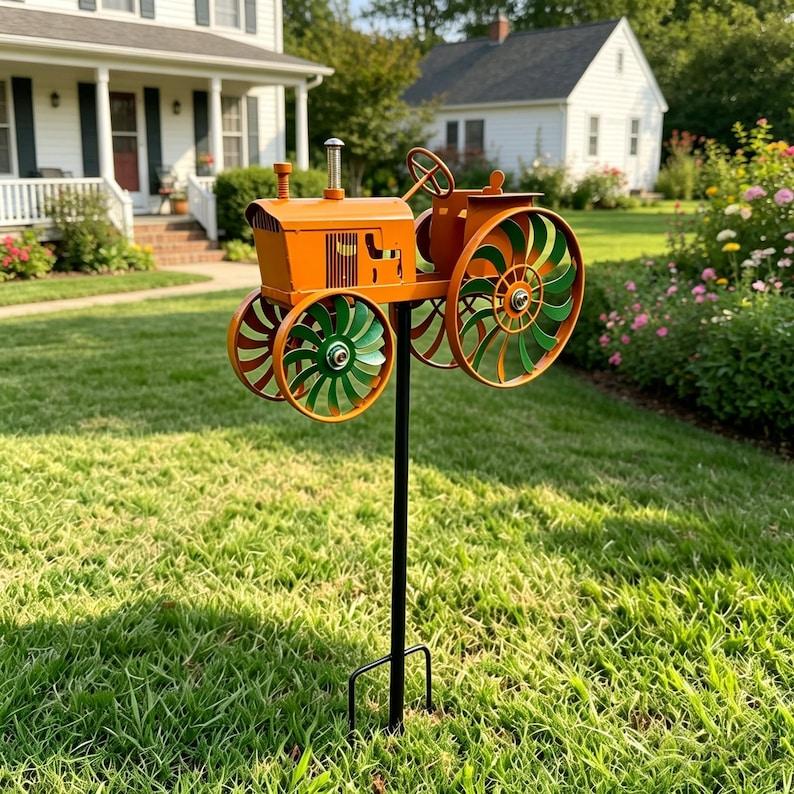 44 Years on the Farm, Forever in His Heart | Handmade Tractor Wind Spinner