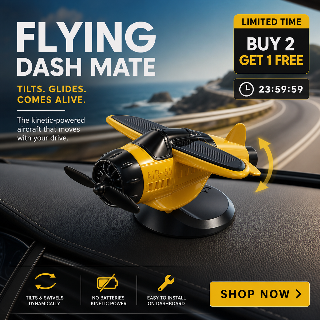 🔥Solar powered airplane shaped car ornaments